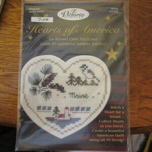 Hearts of America Maine Diagonal Queen Stitch kit